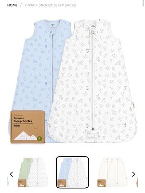2-Pack Baby Sleep Sacks - size MEDIUM- 0.5 TOG- KEABABIES
